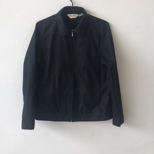 EUC Eddie Bauer black cotton zip up jacket. unisex
